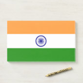Notities met vlag van India Post-it® Notes (Op bureau)