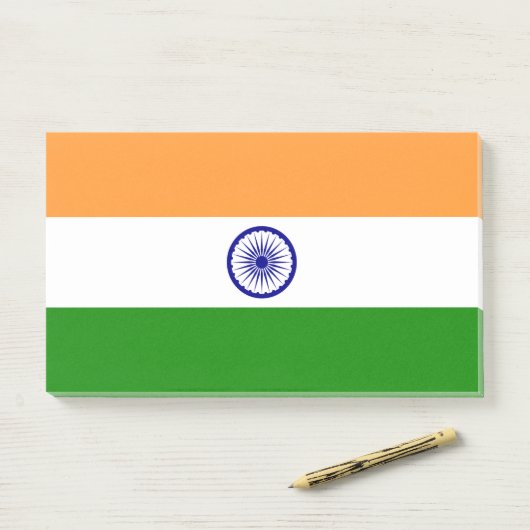 Notities met vlag van India Post-it® Notes (Op bureau)