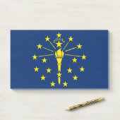 Notities met vlag van Indiana, Verenigde Staten Post-it® Notes (Op bureau)