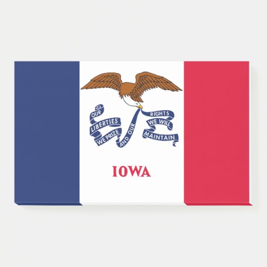 Notities met vlag van Iowa, Verenigde Staten Post-it® Notes (Voorkant)