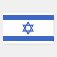 Notities met vlag van Israël