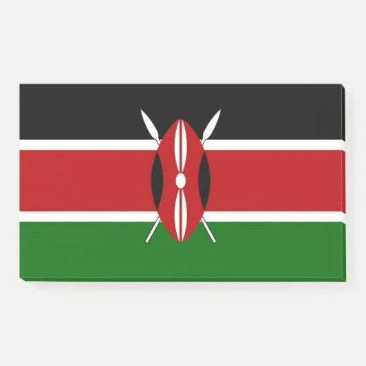 Notities met vlag van Kenia ontwerp Post-it® Notes (Voorkant)