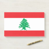 Notities met vlag van Libanon Post-it® Notes (Op bureau)