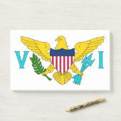 Notities met vlag van Maagdeneilanden, Verenigde S Post-it® Notes (Op bureau)