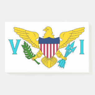 Notities met vlag van Maagdeneilanden, Verenigde S Post-it® Notes