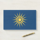 Notities met vlag van Macedonië, Griekenland Post-it® Notes (Op bureau)