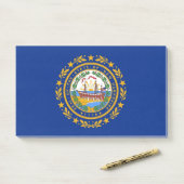 Notities met vlag van New Hampshire, Verenigde Sta Post-it® Notes (Op bureau)