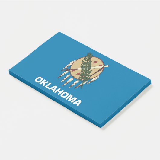 Notities met vlag van Oklahoma State, Verenigde St Post-it® Notes (Schuin)