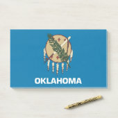 Notities met vlag van Oklahoma State, Verenigde St Post-it® Notes (Op bureau)
