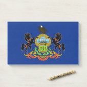Notities met vlag van Pennsylvania State, Verenigd Post-it® Notes (Op bureau)