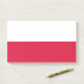 Notities met vlag van Polen Post-it® Notes (Op bureau)