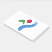 Notities met vlag van Seoul, Zuid-Korea Post-it® Notes (Schuin)