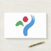 Notities met vlag van Seoul, Zuid-Korea Post-it® Notes (Op bureau)