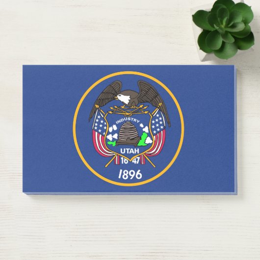 Notities met vlag van Utah, Verenigde Staten Post-it® Notes (Kantoor)