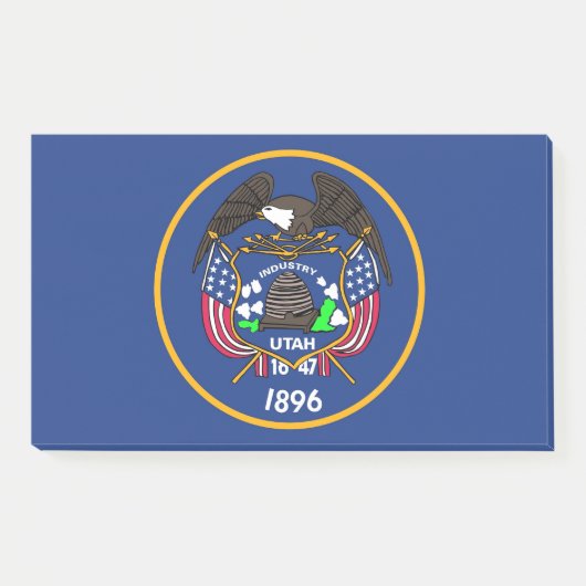 Notities met vlag van Utah, Verenigde Staten Post-it® Notes (Voorkant)
