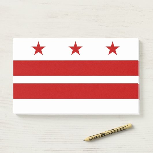Notities met vlag van Washington DC, Verenigde Sta Post-it® Notes (Op bureau)