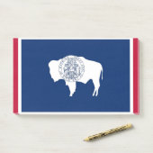 Notities met vlag van Wyoming, Verenigde Staten Post-it® Notes (Op bureau)