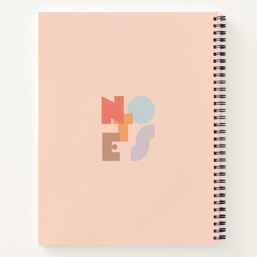 Notities Moderne Vetgedrukte letters Gepersonalise Notitieboek (Achterkant)