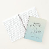 Notities & Musings Chique Script Monogram Gradiënt Notitieboek (Binnen)