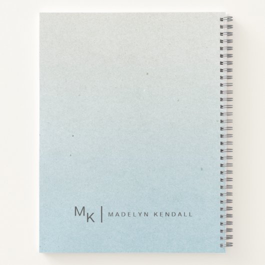 Notities & Musings Chique Script Monogram Gradiënt Notitieboek (Achterkant)