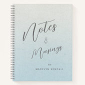 Notities & Musings Chique Script Monogram Gradiënt Notitieboek (Voorkant)