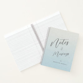 Notities & Musings Chique Script Monogram Gradiënt Notitieboek