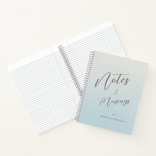 Notities & Musings Chique Script Monogram Gradiënt Notitieboek (Binnen)