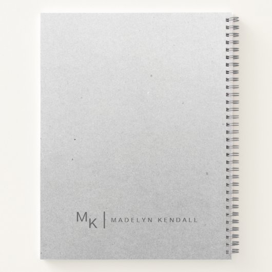 Notities & Musings Chique Script Monogram Gradiënt Notitieboek (Achterkant)