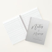 Notities & Musings Chique Script Monogram Gradiënt Notitieboek (Binnen)