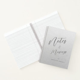 Notities & Musings Chique Script Monogram Gradiënt Notitieboek