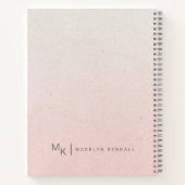 Notities & Musings Chique Script Monogram Gradient Notitieboek (Achterkant)