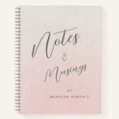 Notities & Musings Chique Script Monogram Gradient Notitieboek (Voorkant)