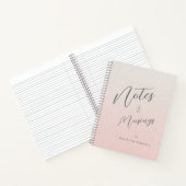 Notities & Musings Chique Script Monogram Gradient Notitieboek (Binnen)