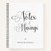 Notities & Musings Elegante kalligrafie Monogram Notitieboek (Voorkant)