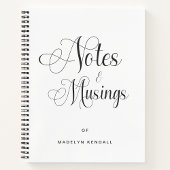 Notities & Musings Elegante kalligrafie Monogram Notitieboek