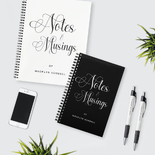 Notities & Musings Elegante kalligrafie Monogram Notitieboek