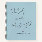 Notities & Musings Modern Script Gepersonaliseerd Notitieboek (Voorkant)