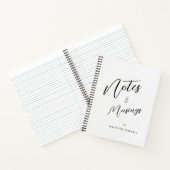 Notities & Musings Modern Script Monogram Wit Notitieboek (Binnen)