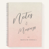 Notities & Musings Script Monogram Verloopperzik Notitieboek (Voorkant)