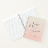 Notities & Musings Script Monogram Verloopperzik Notitieboek (Binnen)