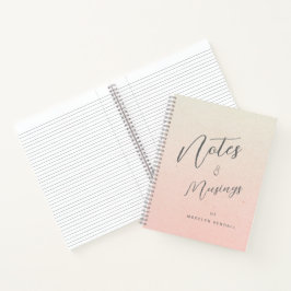 Notities & Musings Script Monogram Verloopperzik Notitieboek
