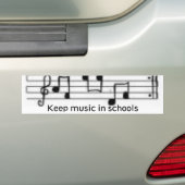 notities, muziek behouden op school bumpersticker (Op auto)