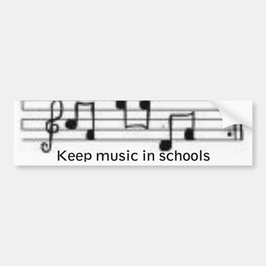 notities, muziek behouden op school bumpersticker (Voorkant)