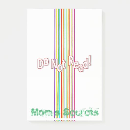 Notities Niet lezen, Moeders Geheim Post-it® Notes (Voorkant)