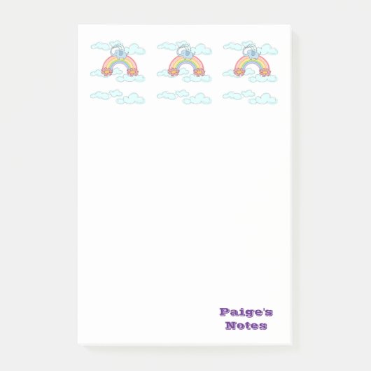 Notities Olifant, Wolken Bloem Post-it® Notes (Voorkant)