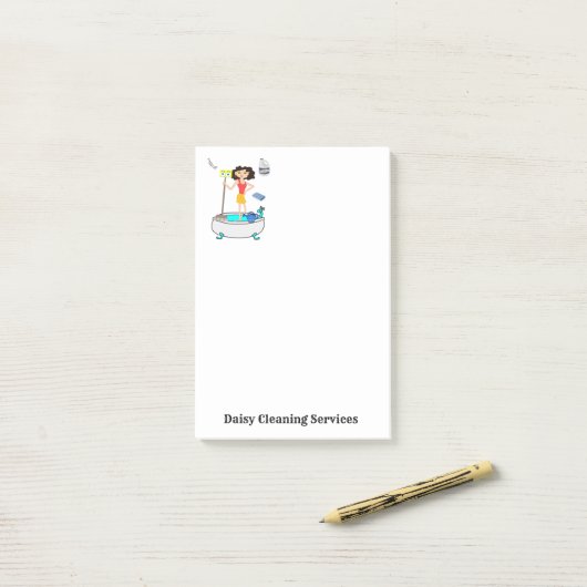 Notities Reinigingsdiensten Post it Note (Op bureau)