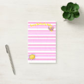 Notities Roze Strepen Vlinder Zon Post-it® Notes (Kantoor)