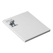 Notities uit de Waterverf olifant verhoogde trunk  Notitieblok (Schuin)