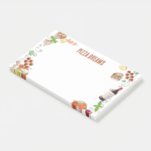 Notities uit een pizzadroom post-it® notes (Schuin)
