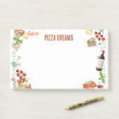 Notities uit een pizzadroom post-it® notes (Op bureau)
